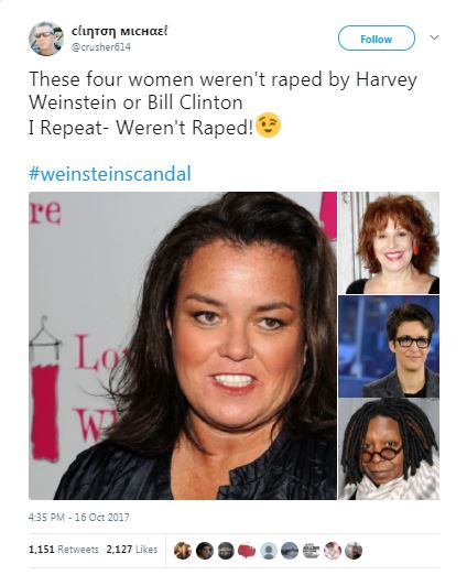 a tweet with photos of Rosie O'Donnell, Raachel Maddow, Whoopie Goldberg, and Reba McIntyre a tweet with photos of Rosie O'Donnell, Raachel Maddow, Whoopie Goldberg, and Reba McIntyre
