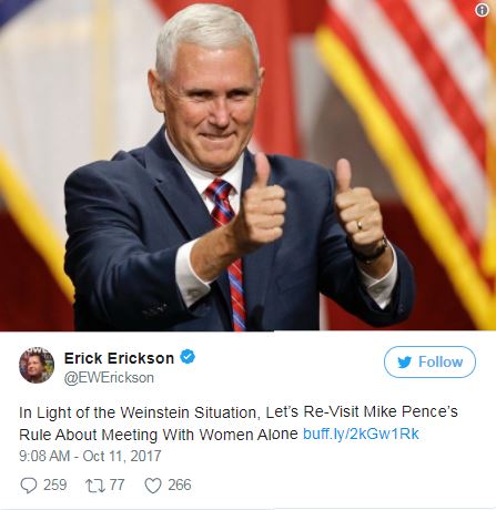 a tweet with a picture of Mike Pence giving thumbs up a tweet with a picture of Mike Pence giving thumbs up