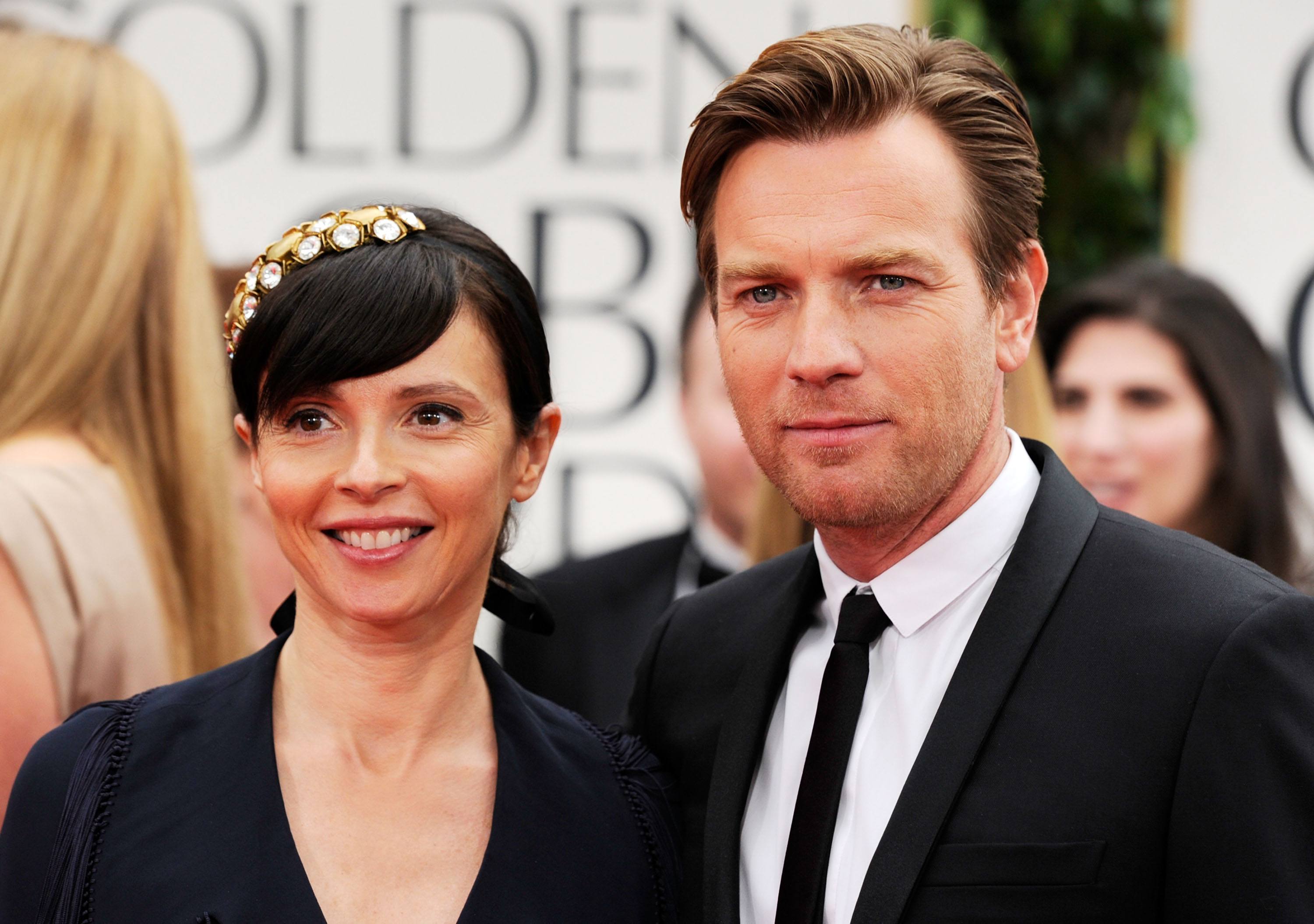 Ewan McGregor and Eve Mavrakis arrive at the 69th Annual Golden Globe Awards held at the Beverly Hilton Hotel on January 15, 2012 in Beverly Hills, California.