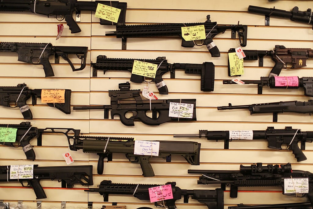 Guns on wall