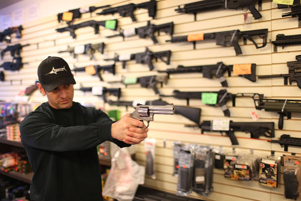 Guns on wall