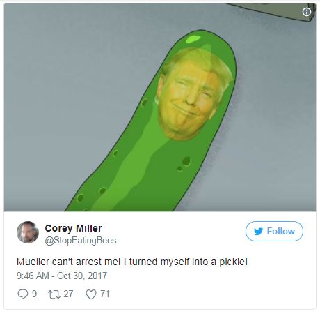 trump as a pickle in a tweet trump as a pickle in a tweet
