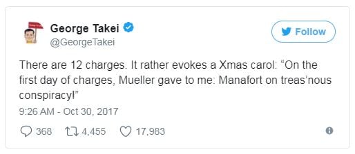 george takei tweet on manafort