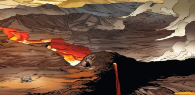 The volcanic planet of Mustafar The volcanic planet of Mustafar