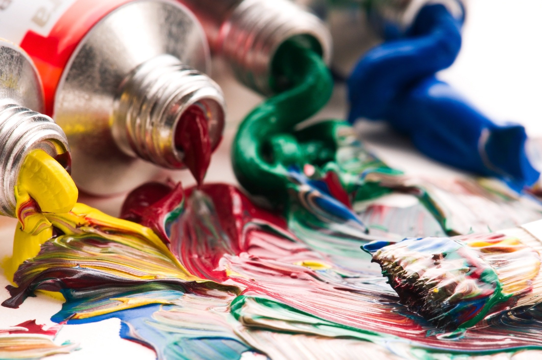 Tubes of oil paint