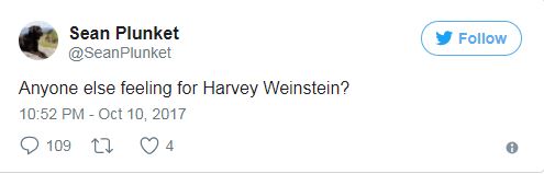 Plunket tweets about Weinstein Plunket tweets about Weinstein