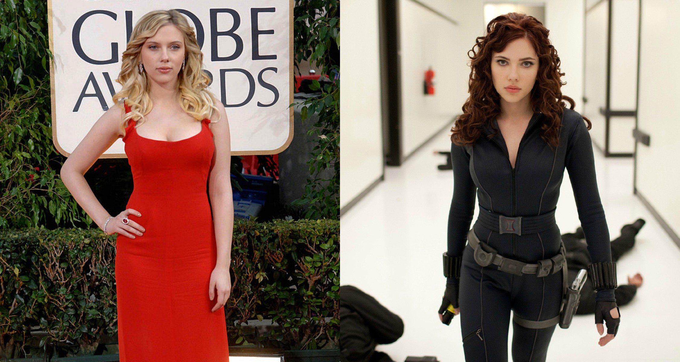 ...Right: Scarlett Johansson as Black Widow Marvel Studios.