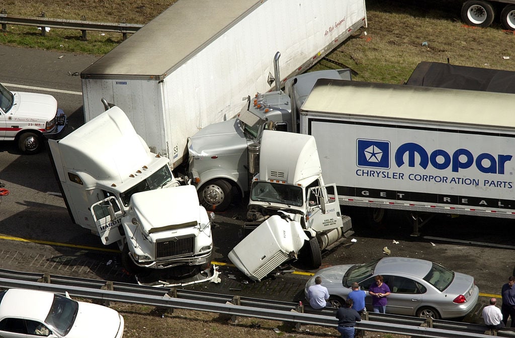 Semi-truck crash