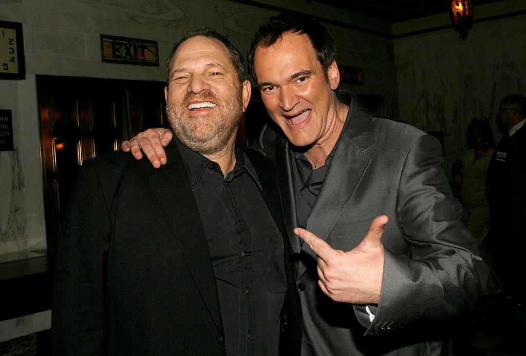 Quentin Tarantino and Harvey Weinstein at the premiere of Grindhouse in 2007 Quentin Tarantino and Harvey Weinstein at the premiere of Grindhouse