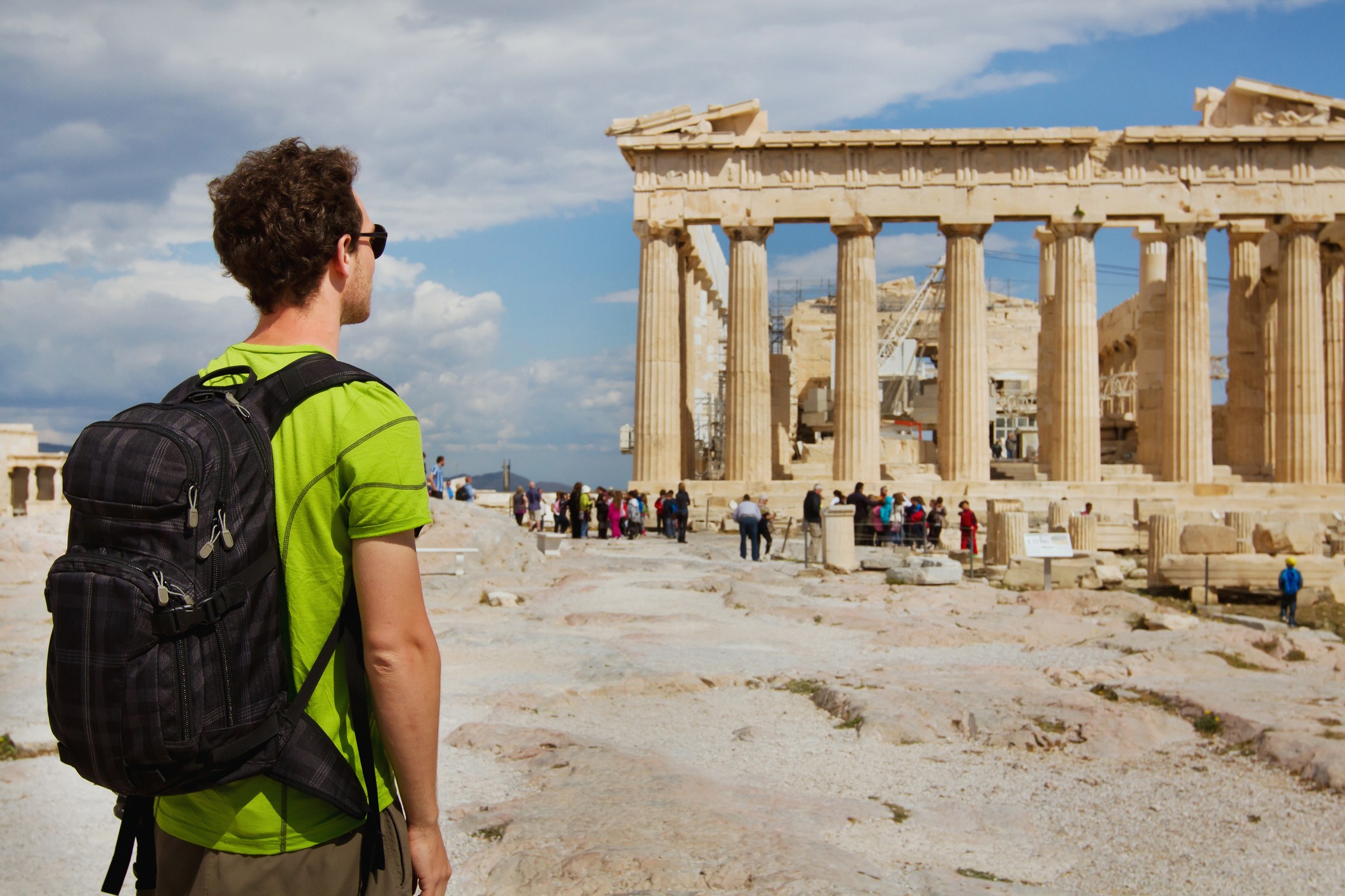 Tourist at the Parthenon