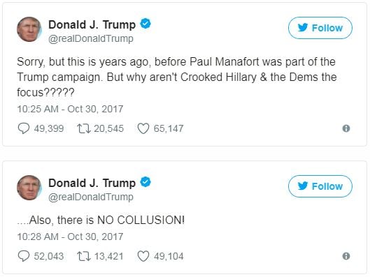 donald trump tweet on manafort tweets by Donald Trump about manafort