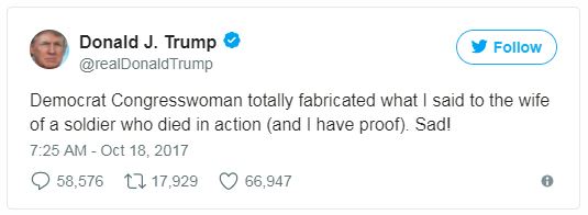 a tweet by Trump about Wilson a tweet by Trump about Wilson