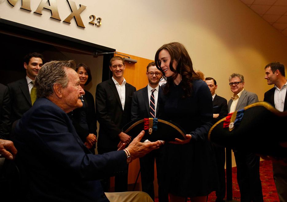 Heather Lind and George H.W. Bush