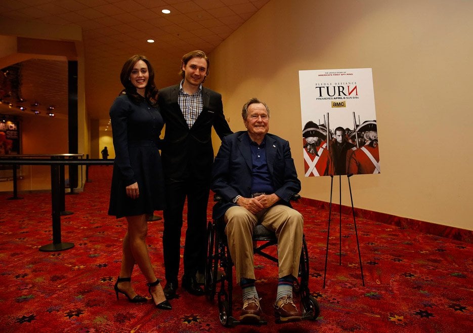 Heather Lind, Seth Numrich and George H.W. Bush