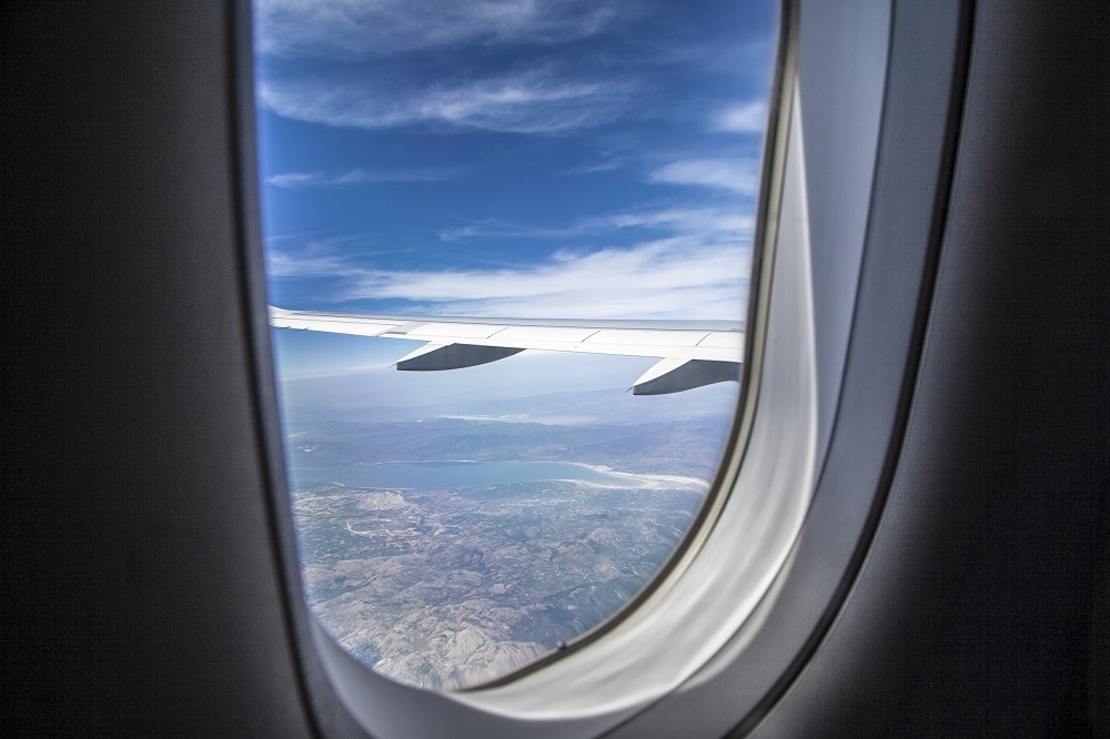 View from airplance window