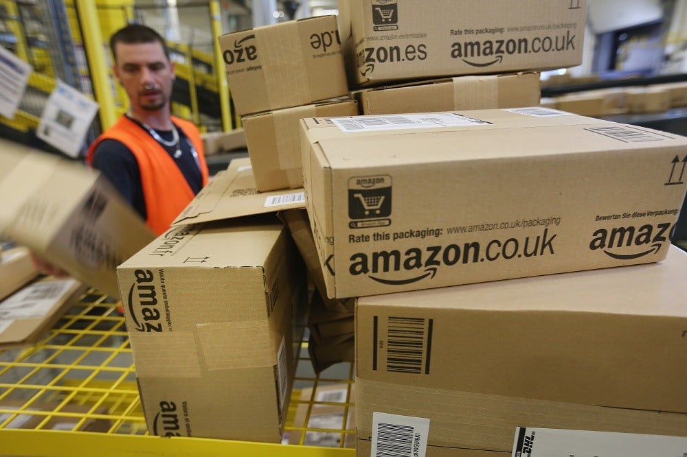 Amazon worker at a warehouse in Germany