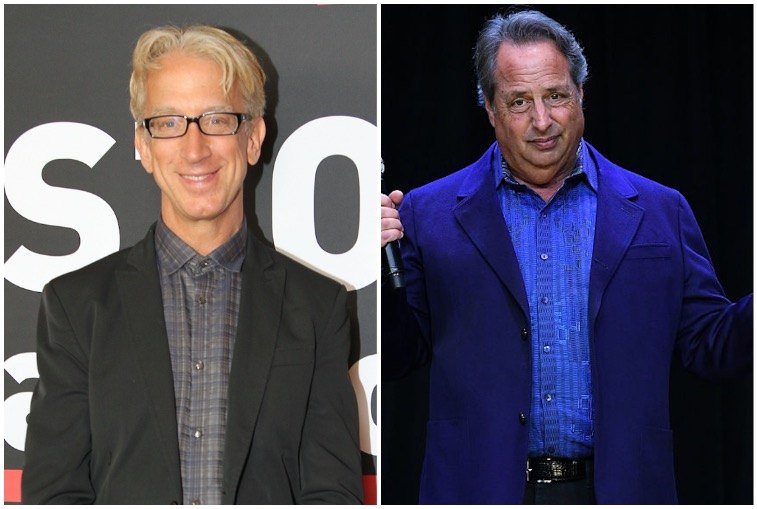 Collage featuring Jon Lovitz and Andy Dick.