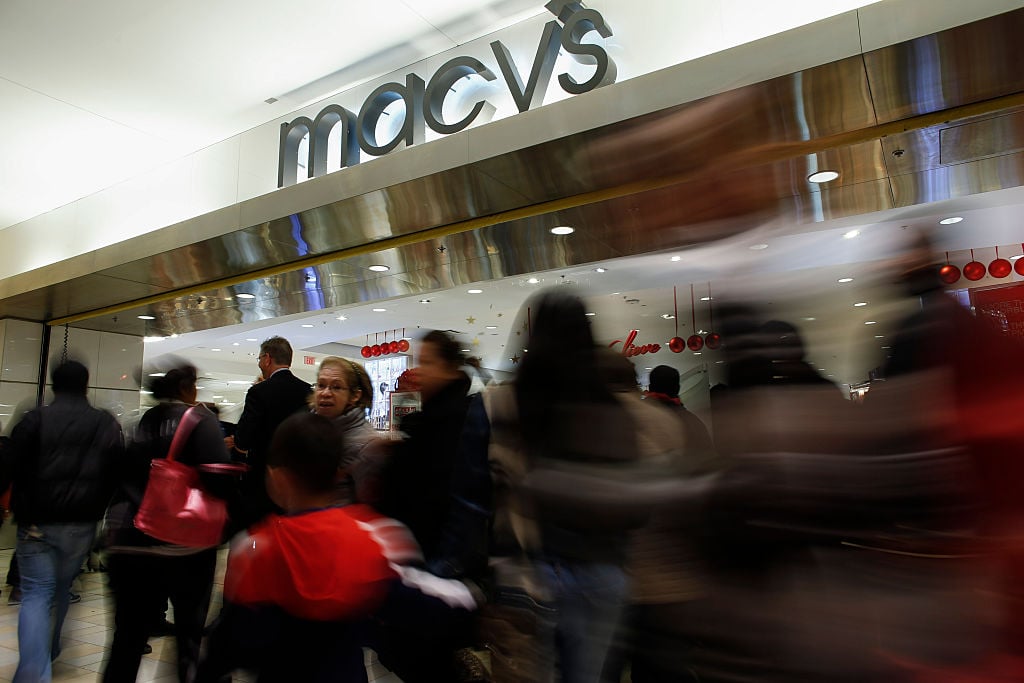 Macy's store at the Newport Mall People enter to Macy's store at the Newport Mall
