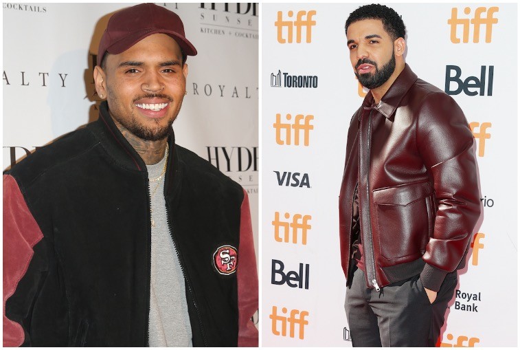 Chris Brown and Drake collage. Chris Brown and Drake collage.