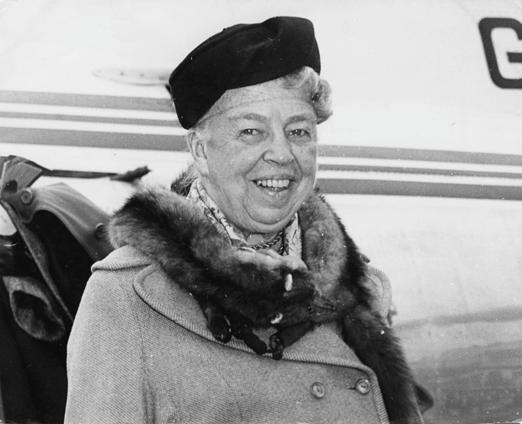 Eleanor Roosevelt, wife of President Franklin D Roosevelt