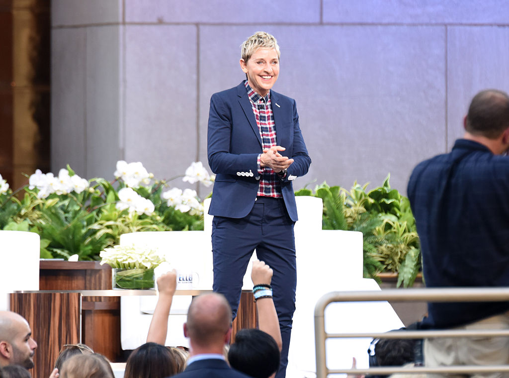 TV show host Ellen DeGeneres appears at "The Ellen DeGeneres Show" Season 13