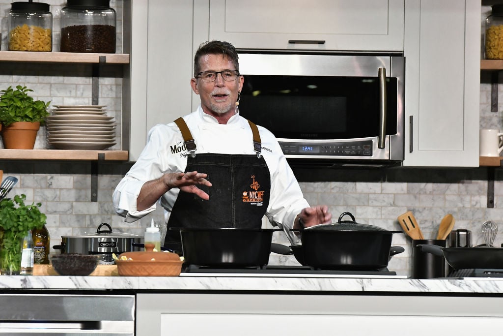 Chef Rick Bayless prepares a dish at the Food Network & Cooking Channel New York City Wine & Food Festival
