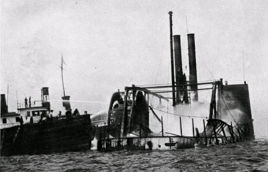 General Slocum Burning North Brother Island