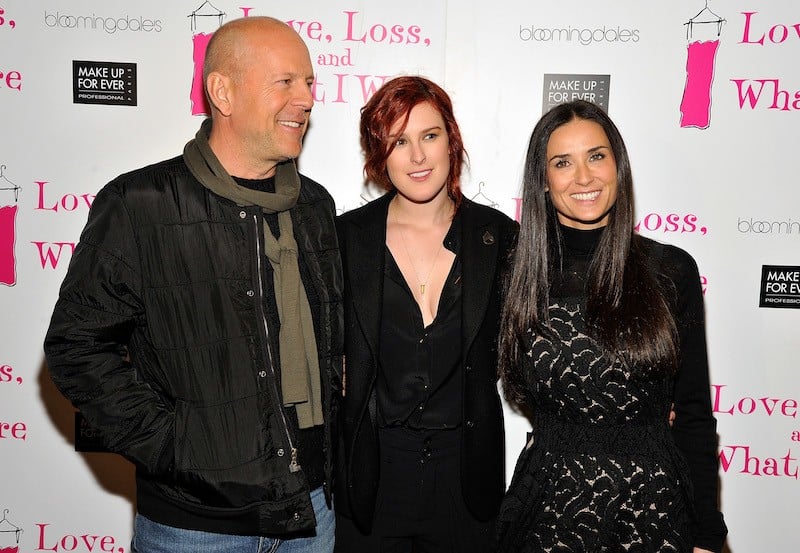 Actor Bruce Willis, Actresses Rumer Willis and Demi Moore attend the 'Love, Loss & What I Wore' new cast member celebration at B Smith's Restaurant on March 24, 2011 in New York City. Actor Bruce Willis, Actresses Rumer Willis and Demi Moore attend the 'Love, Loss & What I Wore' new cast member celebration at B Smith's Restaurant on March 24, 2011 in New York City.
