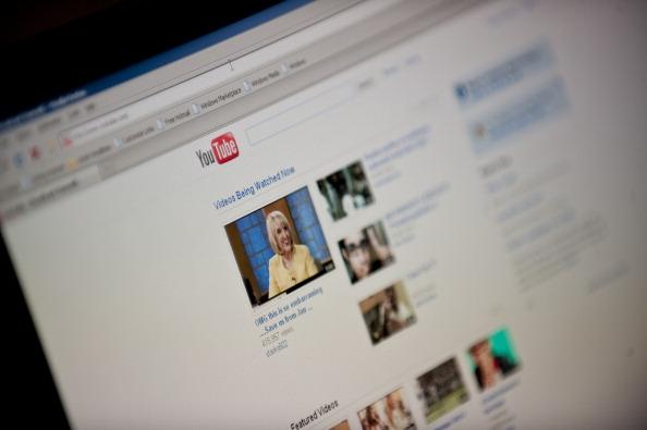 a YouTube screen with videos