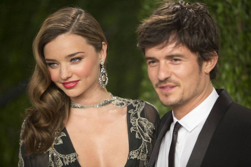 Miranda Kerr and Orlando Bloom arrive for the 2013 Vanity Fair Oscar Party