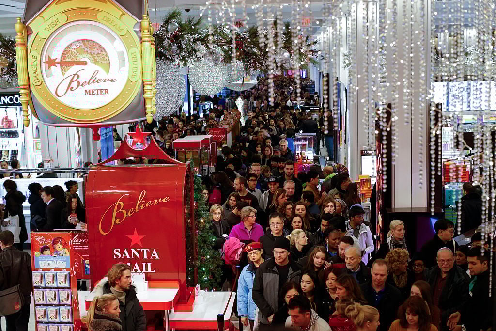 black friday shoppers in herald square black friday shoppers in herald square
