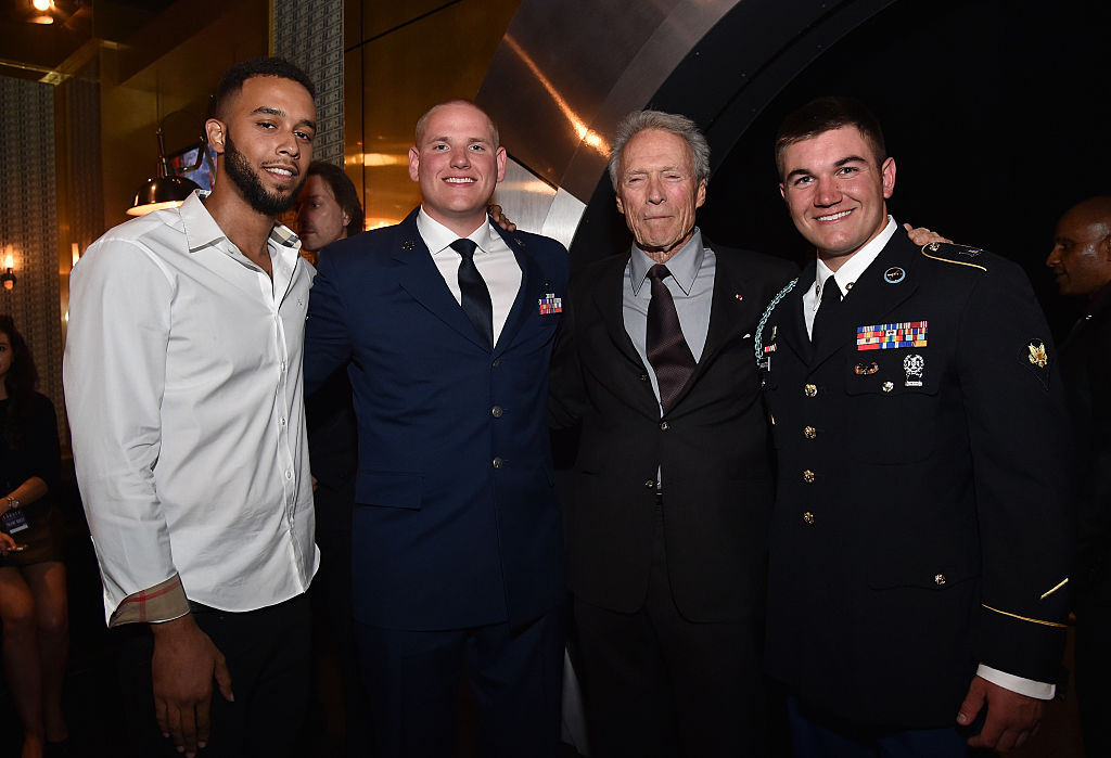 Anthony Sadler, Spencer Stone, Clint Eastwood, and Alek Skarlatos Anthony Sadler, Spencer Stone, Clint Eastwood, and Alek Skarlatos