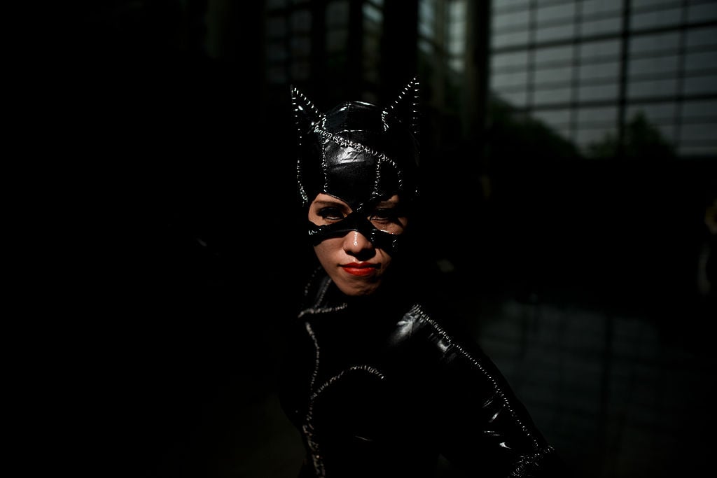 a catwoman face close-up a catwoman face close-up
