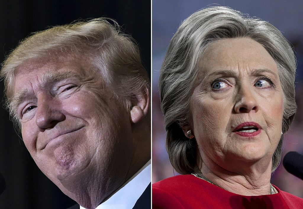 side-by-side images of donald trump and hillary clinton side-by-side images of donald trump and hillary clinton