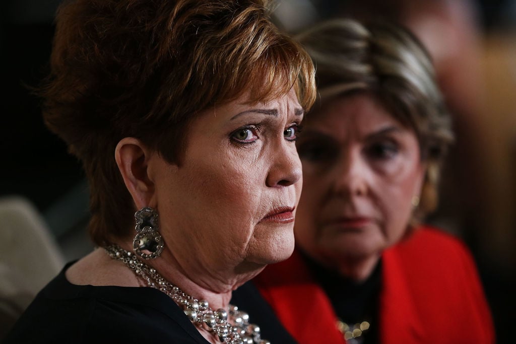 one of moore's accusers in court with her lawyer one of moore's accusers in court with her lawyer
