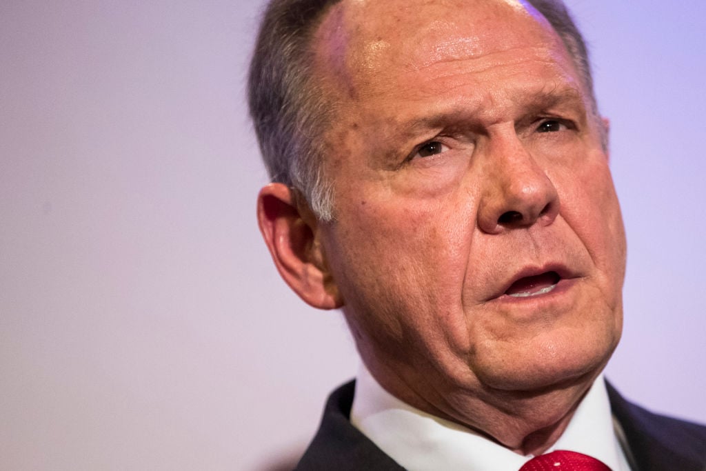 roy moore closeup in a white shirt, dark suit, red tie roy moore closeup in a white shirt, dark suit, red tie