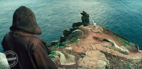 Luke Skywalker watches Rey train Luke Skywalker watches Rey train