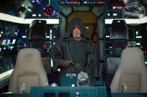 Luke Skywalker in the cockpit of the Millennium Falcon Luke Skywalker in the cockpit of the Millennium Falcon