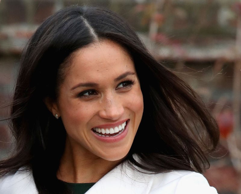 Meghan Markle during an official photocall to announce the engagement.