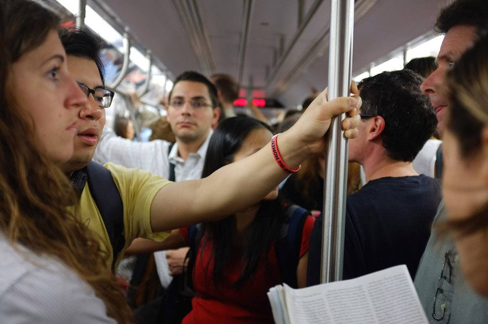 NYC, Washington Step Up Security Measures After Terror Threat Is Detected People ride the New York City subway into Manhattan during the morning commute