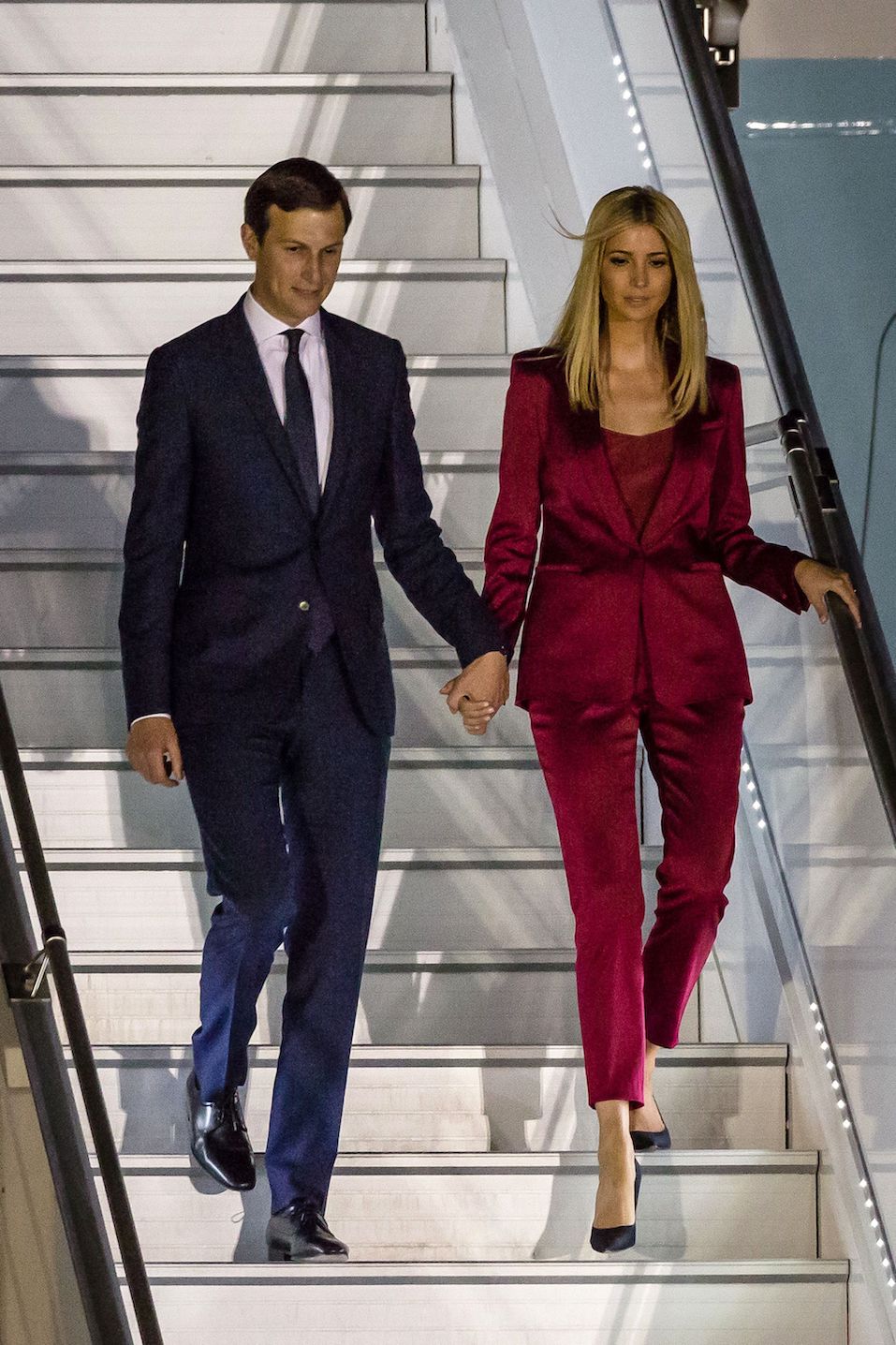 Ivanka Trump and Jared Kushner step off Air Force One