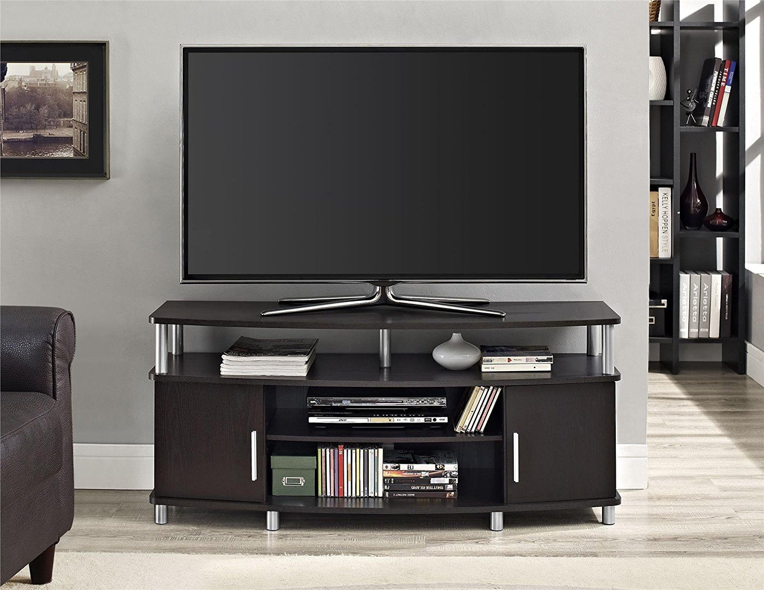 TV on TV stand