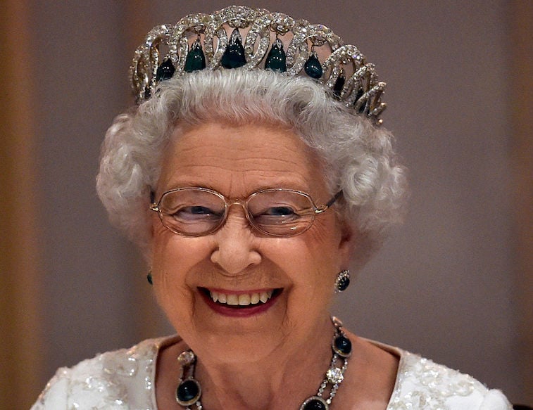 Queen wearing a tiara