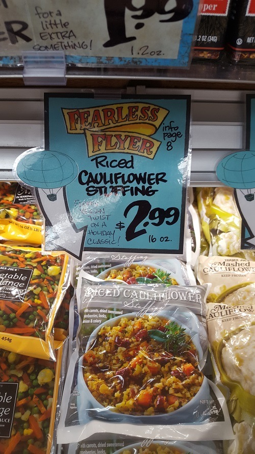 Trader Joe's Riced Cauliflower Stuffing Riced cauliflower stuffing