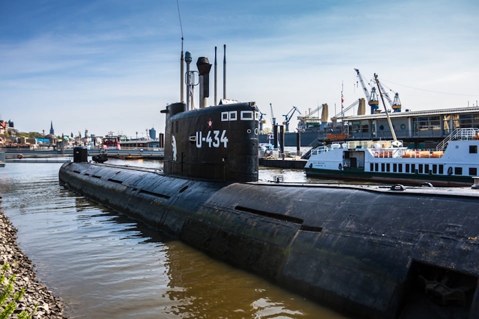 Russian submarine is now a museum Russian submarine in Hamburg