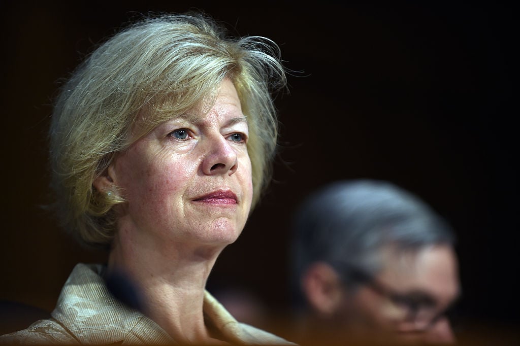 Senator Tammy Baldwin (D-WI) listens during a hearing of the Senate Health, Education, Labor, and Pensions Committee