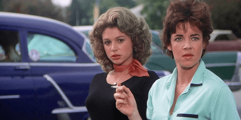 Stockard Channing and Dinah Manoff in 'Grease'.