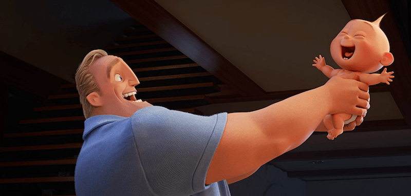 Mr. Incredible holds up baby Jack. Mr. Incredible holds up baby Jack.