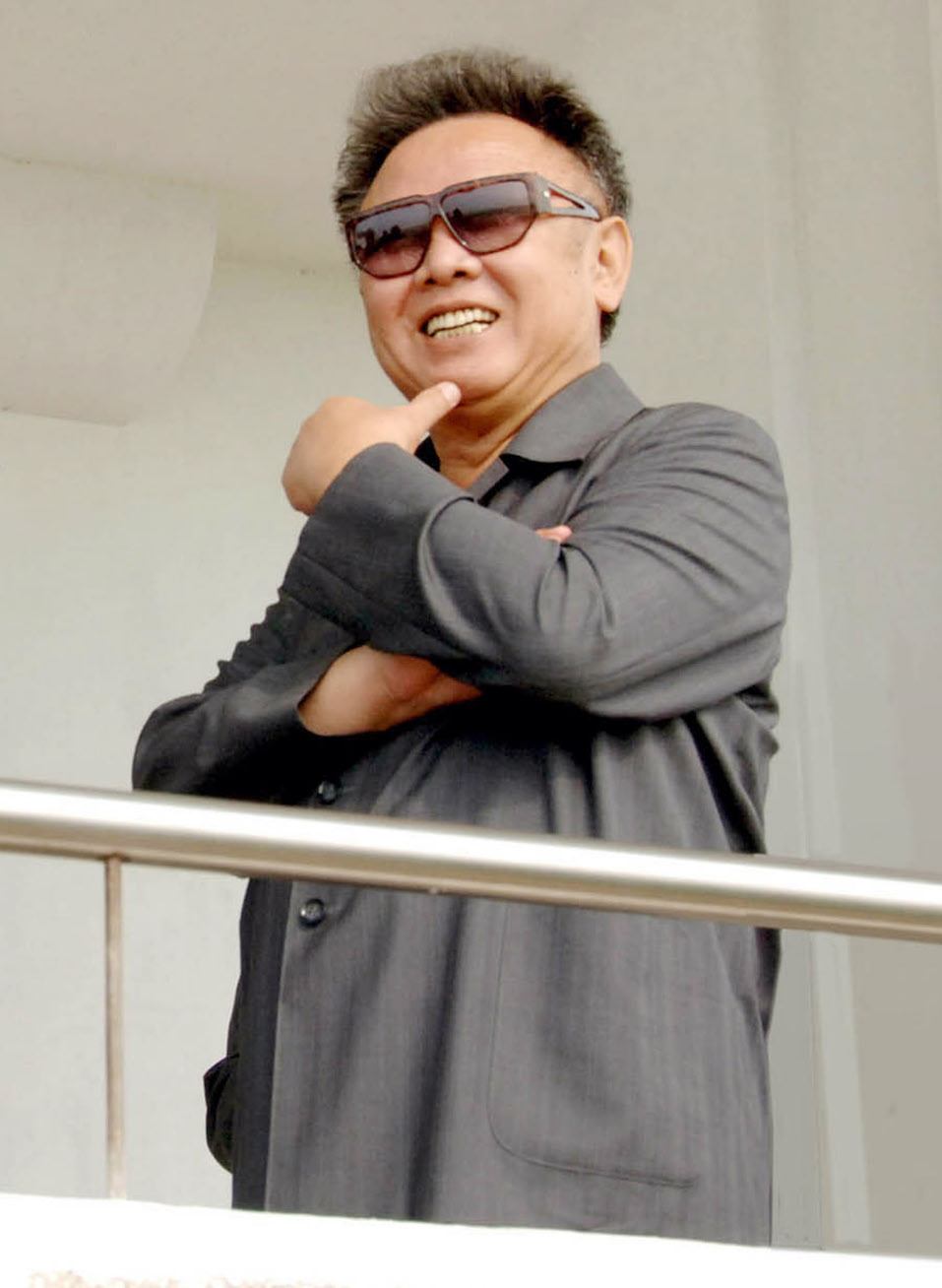 North Korean leader Kim Jong North Korean leader Kim Jong Il inspecting the Sinam Cooperative Farm in Ryongchon County