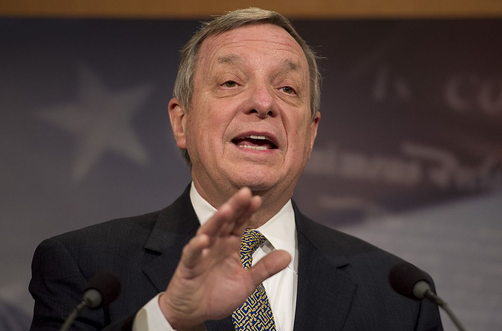 US Senate Dick Durbin speaks during a news conference US Senate Assistant Minority Leader Dick Durbin, D-Illinois, speaks during a news conference about lifting the US travel ban to Cuba